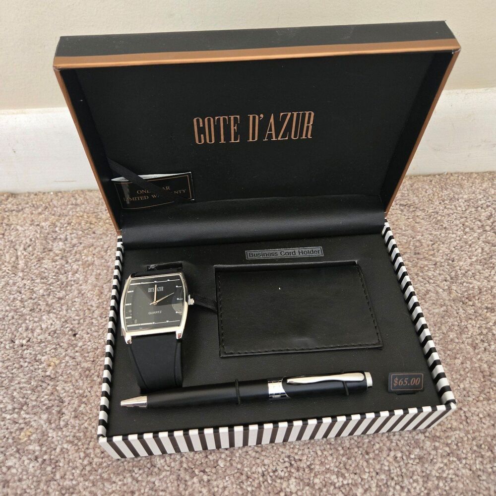 Conte D'Azur Watch, Buisness Card Holder and Pen